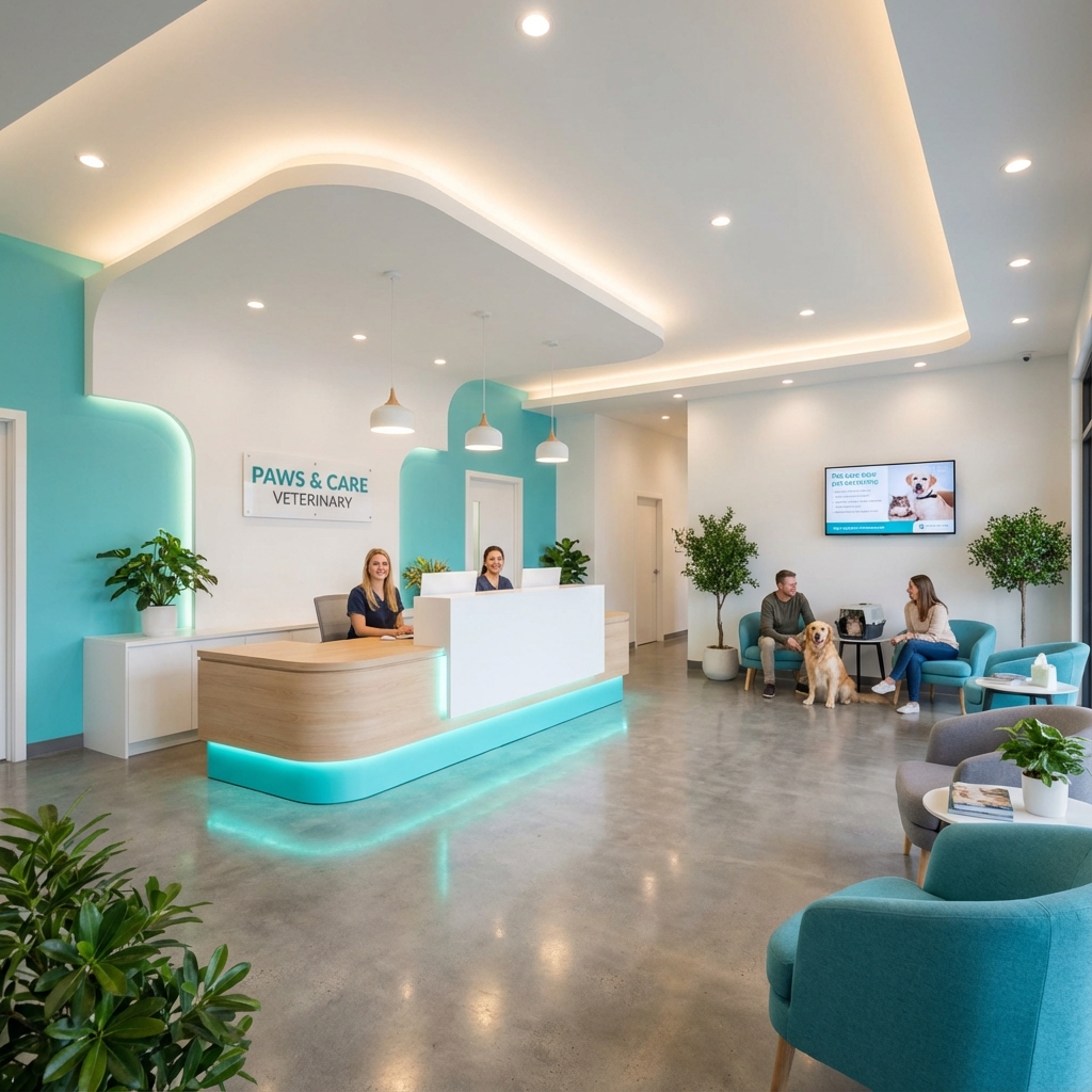 Interior da Clínica Encanto Animal